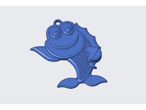 Schlüsselbund Fisch 3d print model - Mito3D
