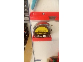 stanley powerlock measuring tape holder tool workshop organiser 3d print model - Mito3D