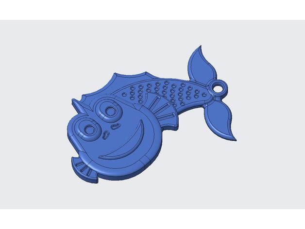 Schlüsselbund Fisch 3D print model - Mito3D