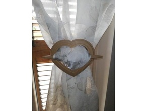 cuore fermatenda curtain stopper heart tenda 3d print model - Mito3D