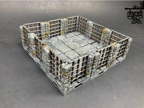 openforge 20 dungeon stone grates dnd tiles miniatures openforge2 pathfinder rpg tabletop terrain tile 3d print model - Mito3D