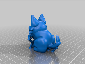 puppy wolf - mesh mixer supports 3d print model - Mito3D