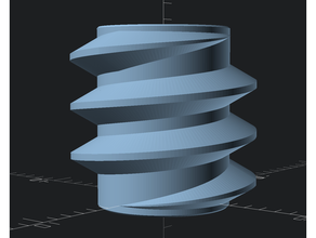 customizable polygonal helix thread customizable customized helix nut openscad screw thread 3d print model - Mito3D