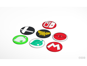 Nintendo interruptor jogos logotipo animal cruzando lenda zelda Pokémon super esmagar manos mario 3d print model - Mito3D