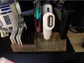 usb sd card holder wide sticks remix fits resin printers lesbricodivers stick 3d print model - Mito3D