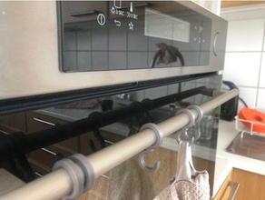 ikea forno toalha gancho backofen Handtuchhalter personalizado hackear cozinha suporte 3d print model - Mito3D