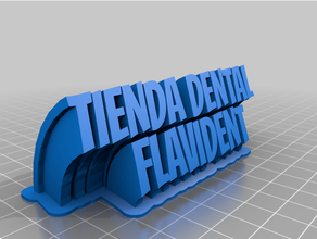 customized sweeping 2-liflavidentne plate text 3d print model - Mito3D