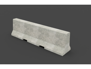 ho scale details - concrete highway barriers barrier model railroad road 3d print model - Mito3D