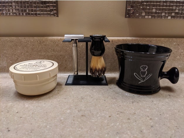 razor stand holder saftey shave wet shaving 3D print model - Mito3D