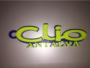 renault clio Antalya porte clés 3d print model - Mito3D