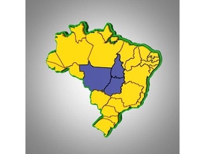 Brezilya harita bulmaca 3d print model - Mito3D