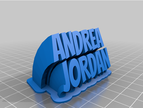 andrea Jordânia personalizado 3d print model - Mito3D