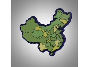 China mapa rompecabezas 3d print model - Mito3D