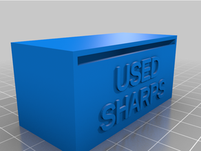 sharps razor blade container customized blad disposal box sharp 3d print model - Mito3D
