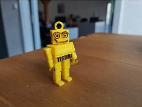 robot keychain keychains personalized rur 3d print model - Mito3D