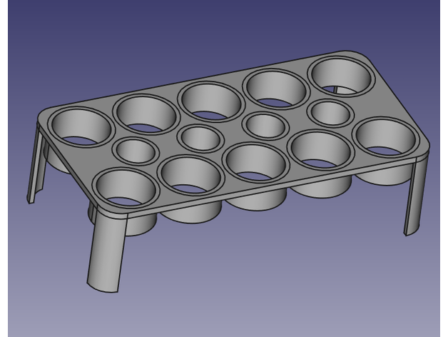 buzdolabı kapı ayakta durmak 50 tüpler laboratuar depolama 3D print model - Mito3D