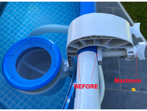 intex metal cuadro desnatadora rodear soporte adaptador piscina 3d print model - Mito3D