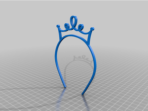 princess headband hair headbands 3d print model - Mito3D