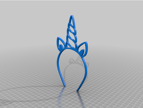 unicorn headband accessories child hair clip kids 3d print model - Mito3D