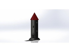 stone tower pen holder 3d print model - Mito3D