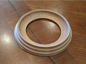 Bowling Ball Ring 3d gedruckt Schüssel Bowler cnc Tasse Halter Unterstützung drucken Stand Holz 3d print model - Mito3D