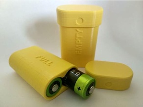 aa battery storage box 3d print model - Mito3D