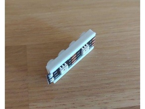 lego 2x4 compatible LED bande titulaire soutien brique 3d print model - Mito3D