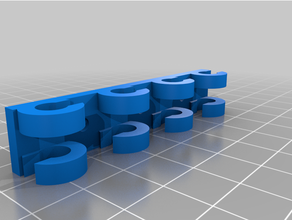 cable holder x4 customized 3d print model - Mito3D