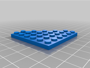 6x6 left wing customized lego-compatible brick 3d print model - Mito3D