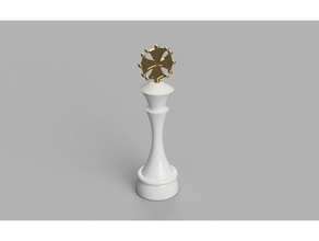 Kral Oksitanca 3d baskı Ajedrez satranç Fındık kontroller kral Occitania rey ağaç işleri 3d print model - Mito3D