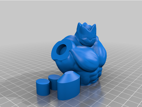 ultra swole togepi muscle-pi pokemon 3d print model - Mito3D