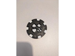 Single Extruder Dual Farbe Poker Chip Chips 3d print model - Mito3D