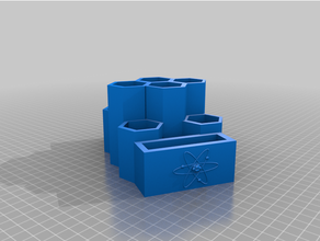 átomo escrivaninha organizador 3d print model - Mito3D