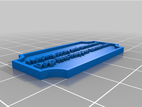 customized nameplate 2 row 3d print model - Mito3D