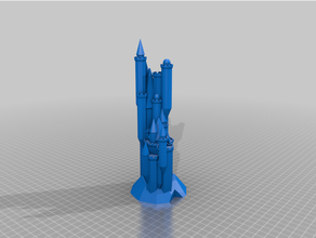 customized fantastic medieval castle generator v1 3d print model - Mito3D