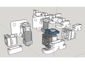 e3dv6 head Realität montieren Leichentuch ed3v6 Ventilator 3d print model - Mito3D