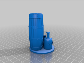 barrel bottles keg prop terrain 3d print model - Mito3D