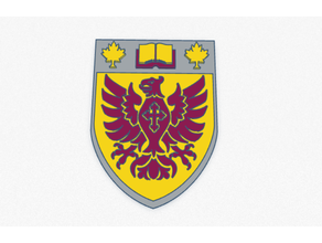 mcmaster university logo coat arms canada hamilton ontario 3d print model - Mito3D