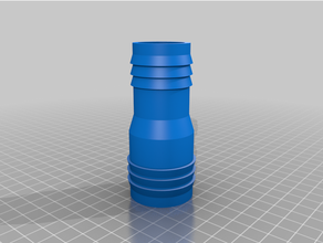 customized hose adapter configurable 3d print model - Mito3D