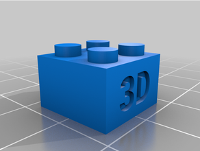 small test brick customized 3d print model - Mito3D