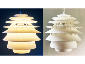 palla pendente lampada ombra e27 paralume illuminazione 3d print model - Mito3D