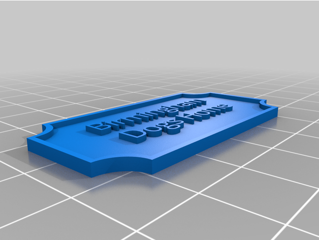 customized nameplate 2 row 3D print model - Mito3D