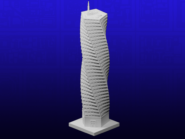 greeblecity twirly whirly tower 3D print model - Mito3D