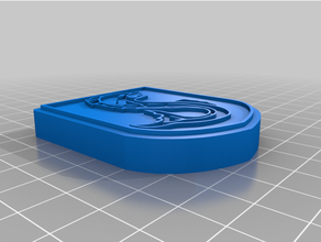 heraldic dolphin3 customized 3d print model - Mito3D