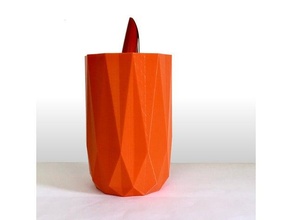 geometric vase pen holder desk organiser decor pencil 3d print model - Mito3D