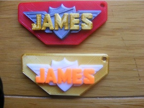 james logo keyring 3d print model - Mito3D