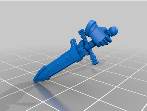 relaxado mão segurando espada bainha 3d print model - Mito3D