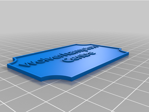 personalizado placa identificação 2 linha 3d print model - Mito3D