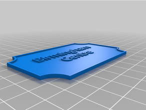 personalizado placa identificação 2 linha 3d print model - Mito3D