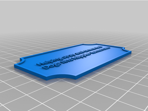 personalizado placa identificação 2 linha 3d print model - Mito3D